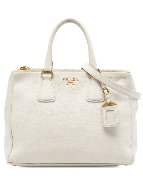 Prada Pre-Owned Borsa tote Vitello Daino Convertible con doppia zip 2010-2026