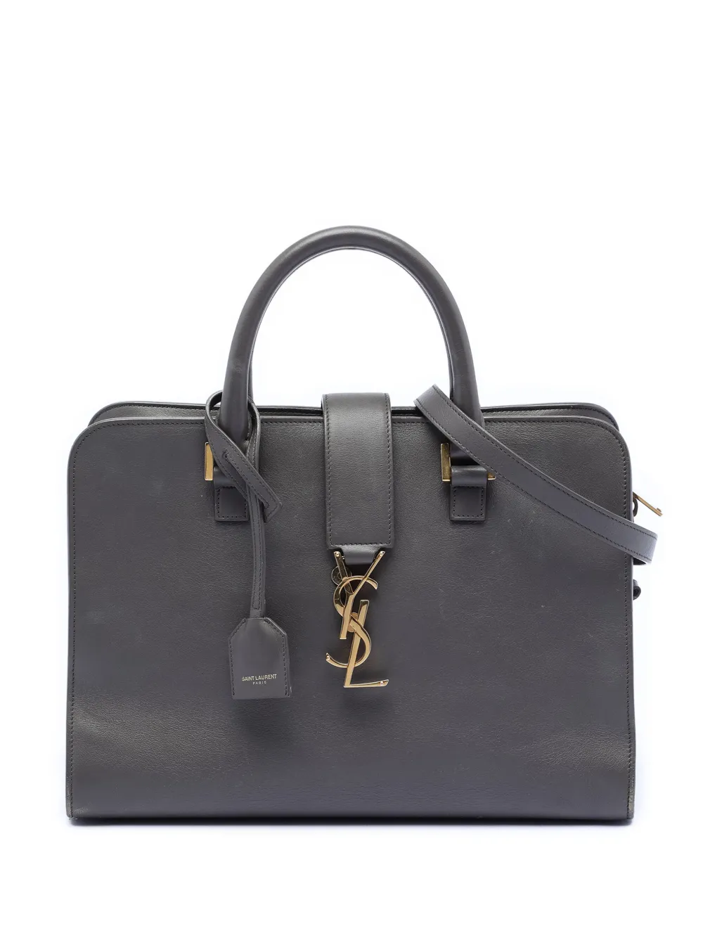 Saint Laurent Pre-Owned 2014 Small Leather Monogram Cabas satchel - Grigio