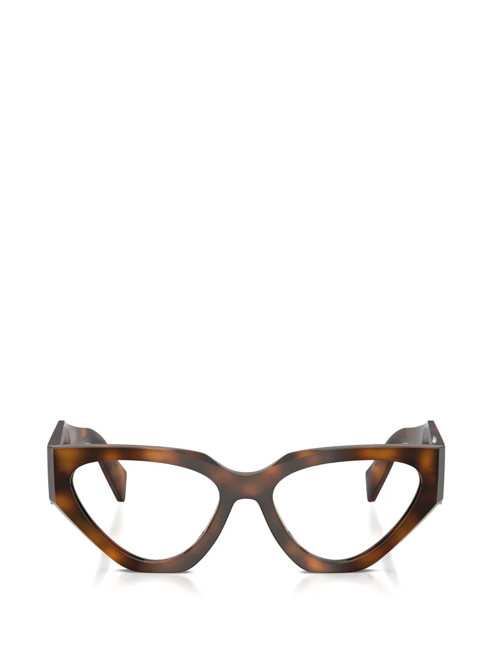 Prada Eyewear geometric-frame glasses - Marrone