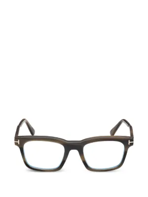 TOM FORD Eyewear スクエアメガネフレーム | ブラック | FARFETCH JP