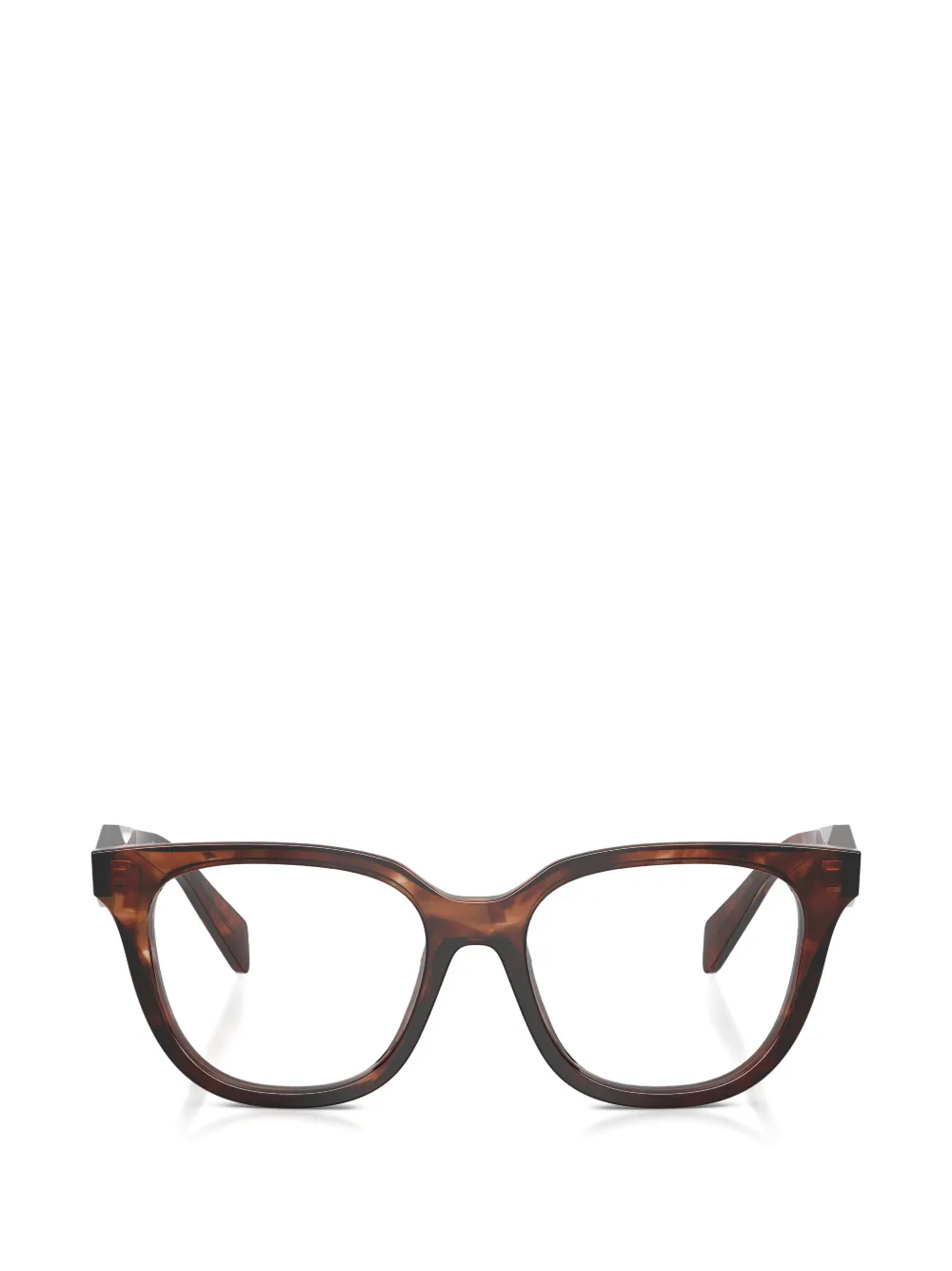 Prada Eyewear geometric-frame glasses - Marrone