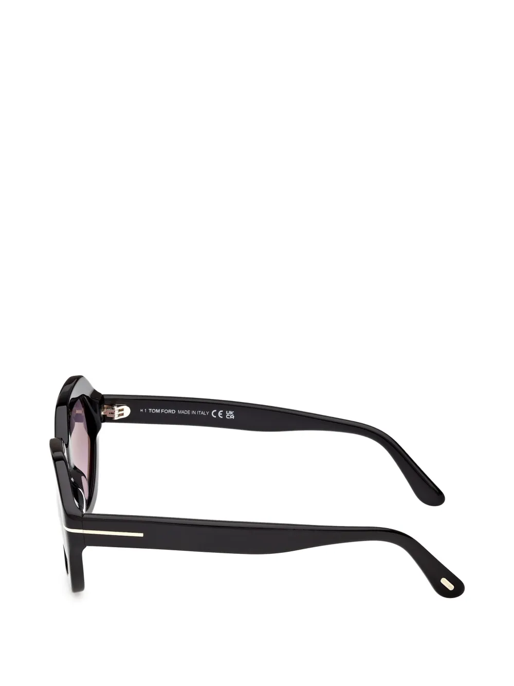 TOM FORD Eyewear Zonnebril met ovaal montuur Zwart