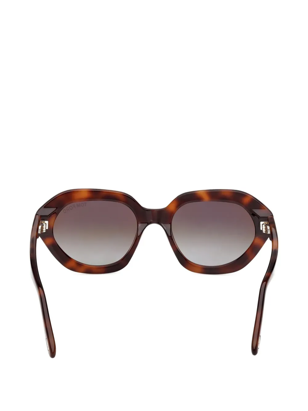 TOM FORD Eyewear Zonnebril met ovalen montuur Bruin