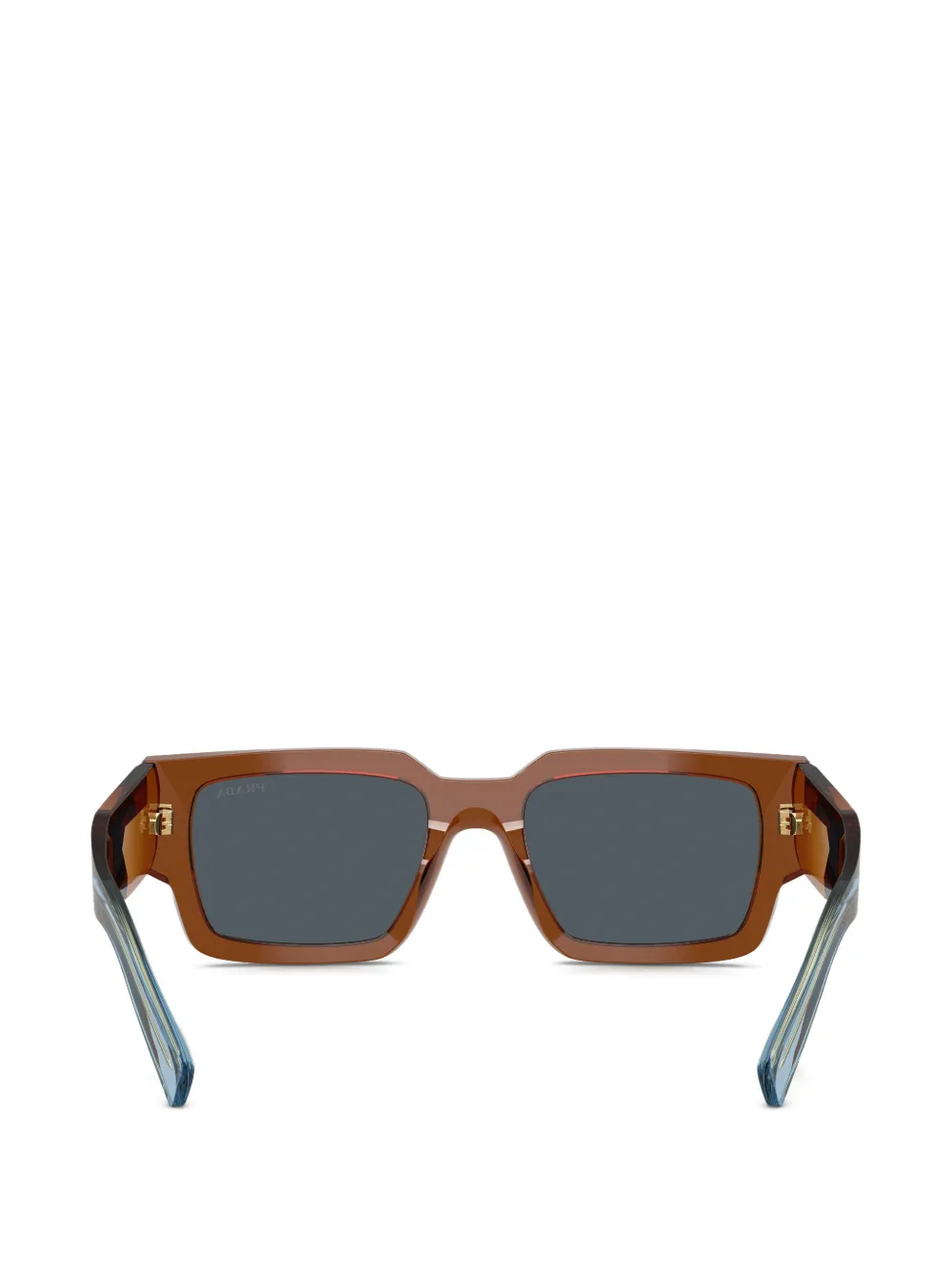 Prada Eyewear Zonnebril met vierkant montuur Bruin