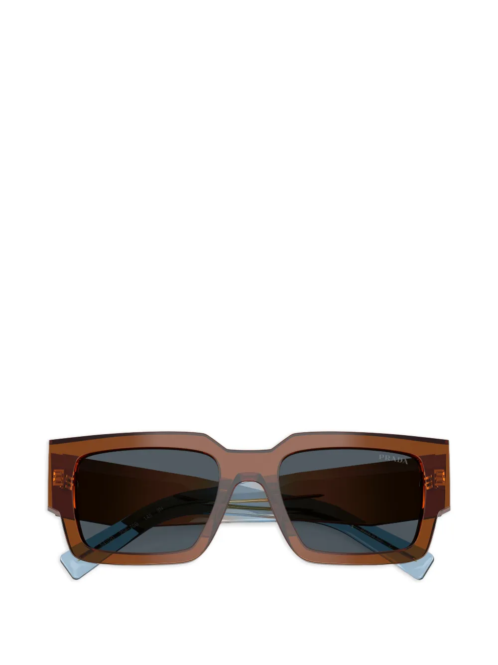 Prada Eyewear Zonnebril met vierkant montuur Bruin
