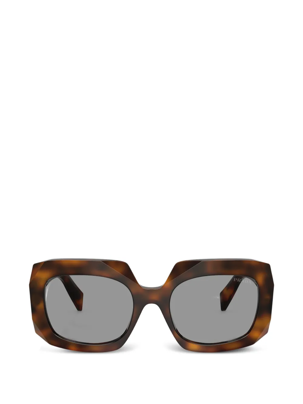Prada Eyewear chiselled sunglasses - Marrone