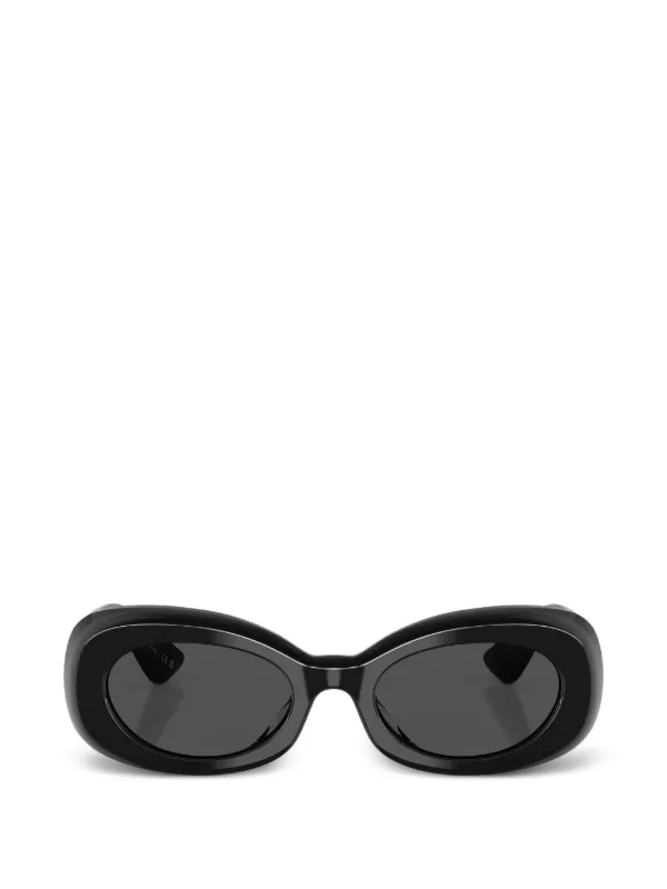 OLIVER PEOPLES サングラス オーバル ゴールド ブラック Oliver Peoples オーバルフレーム サングラス | ブラック | FARFETCH JP