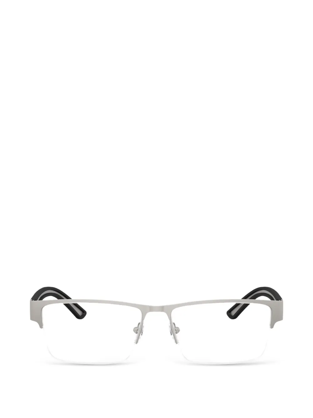Emporio Armani logo rectangle-frame glasses - Argento