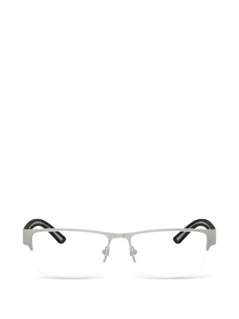 Emporio Armani 로고 직사각 프레임 안경