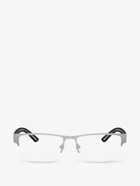 Emporio Armani logo rectangle-frame glasses