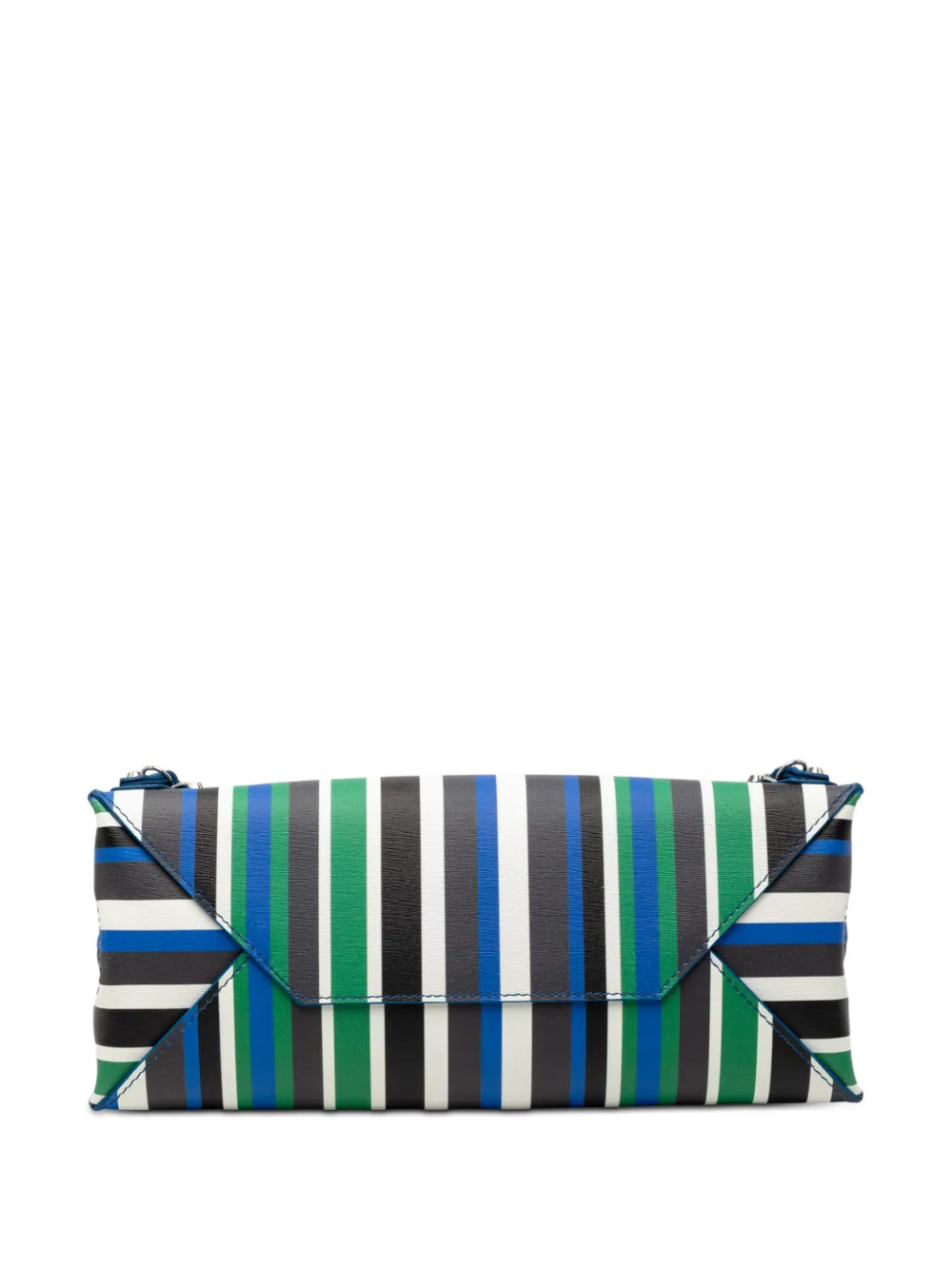 2017 Mini Leather Striped Papier A6 Zip Around Satchel