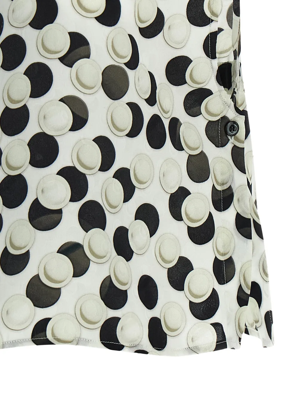 jacquard polka dot silk top