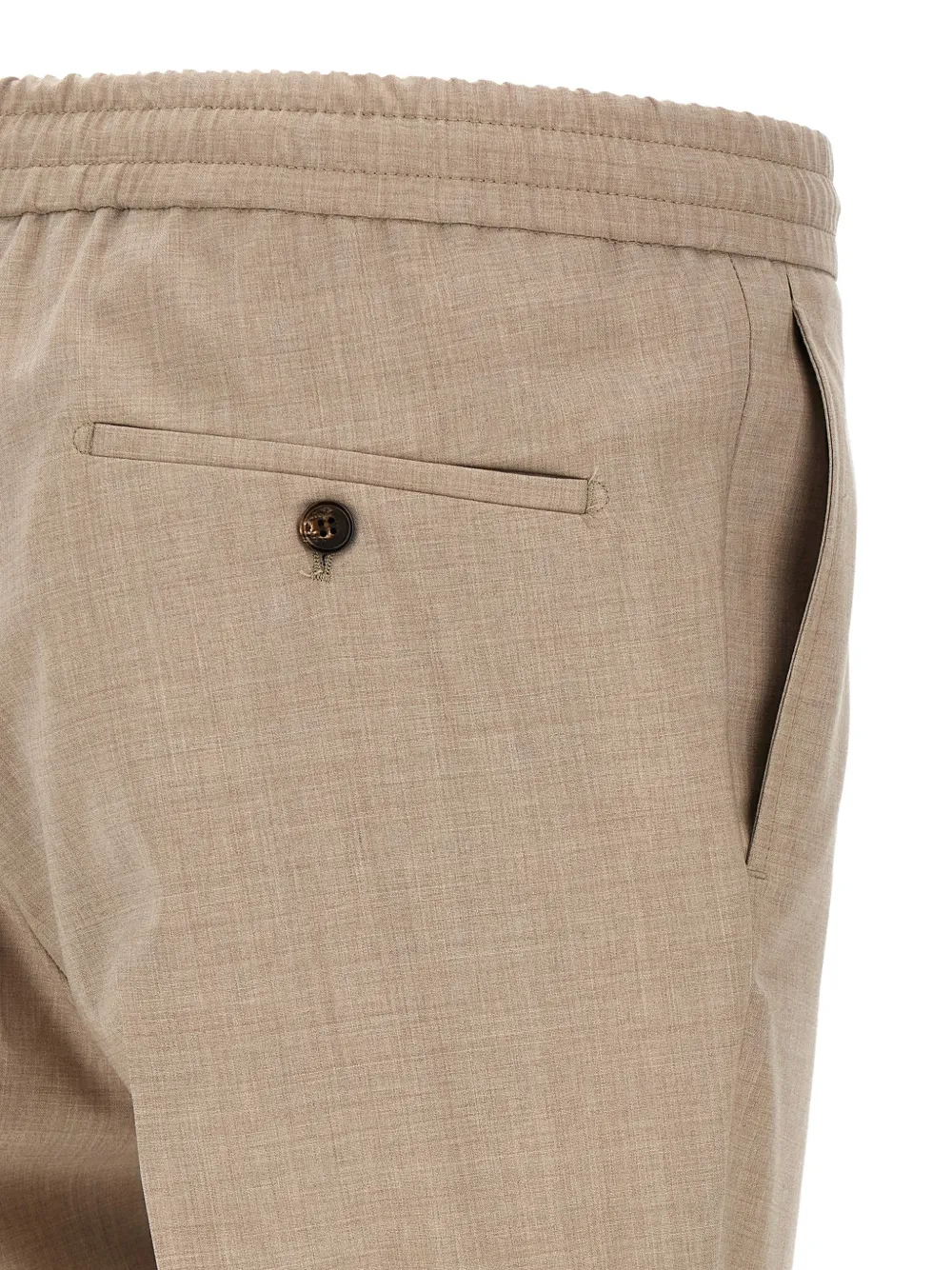 Incotex Modello pantalon met plooien en trekkoord Beige