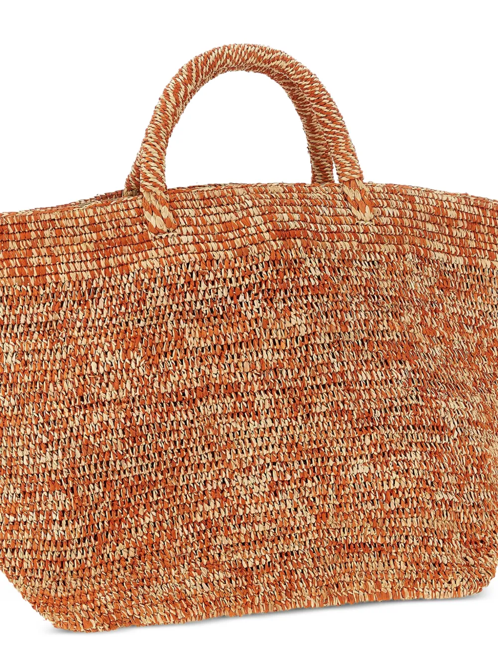  Ibeliv Vanilla Raffia Tote Bag - Orange 