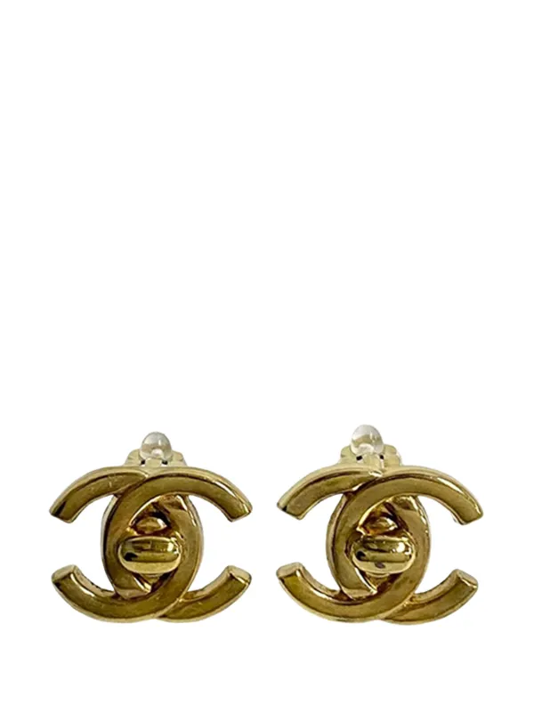 CHANEL Pre-Owned 1996 ゴールドプレーテッド ココマーク ターンロック 