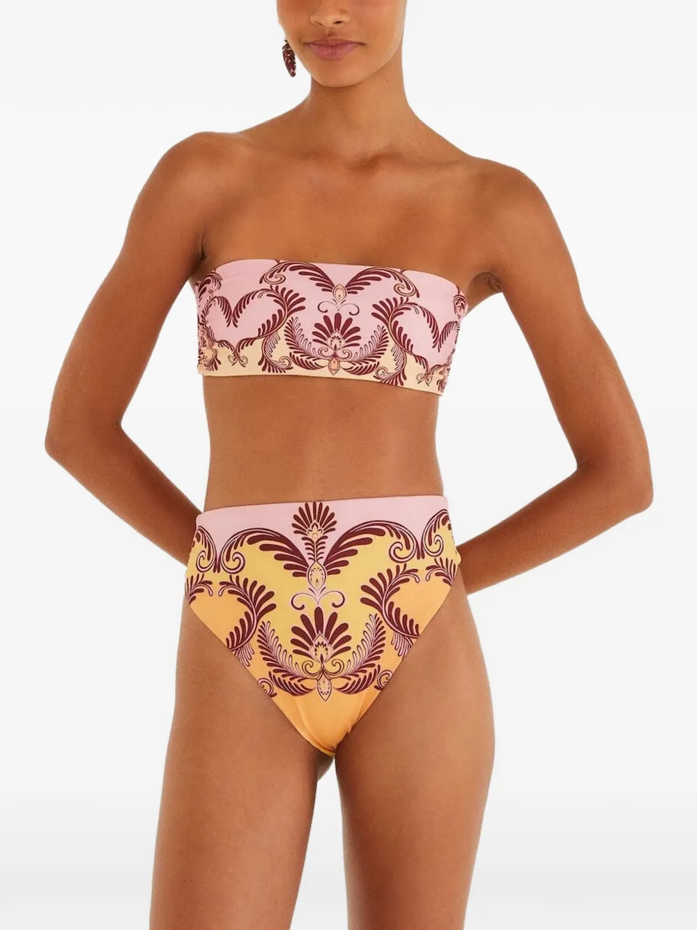 FARM Rio arabesque-print bikini - Giallo