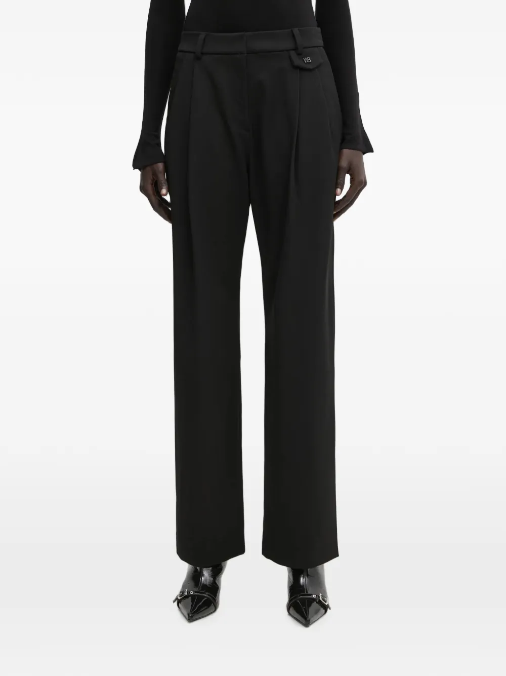 WRSTBHVR Dorea logo-plaque pleated trousers