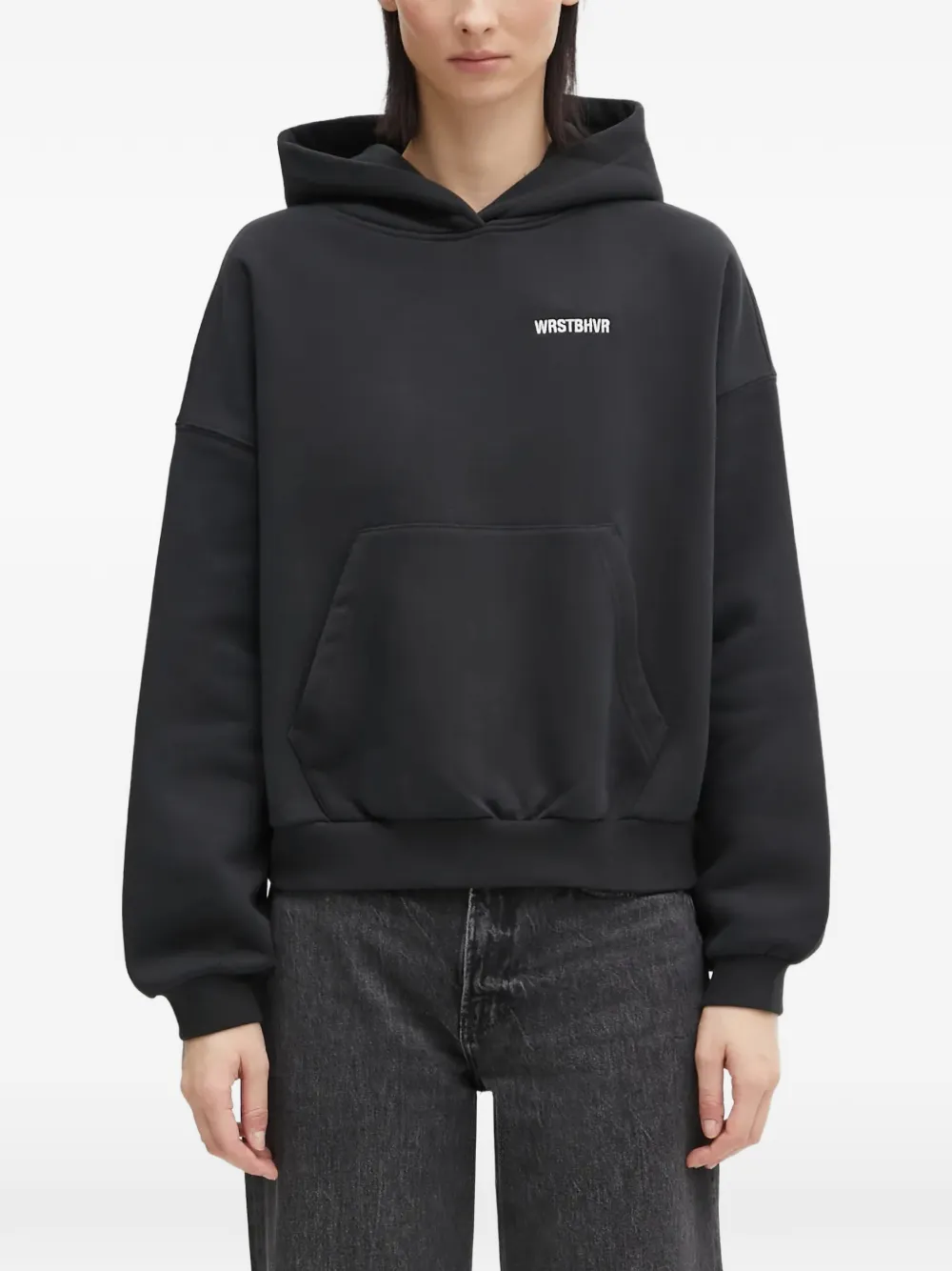 WRSTBHVR Urna Hoodie mit Tasche - Schwarz