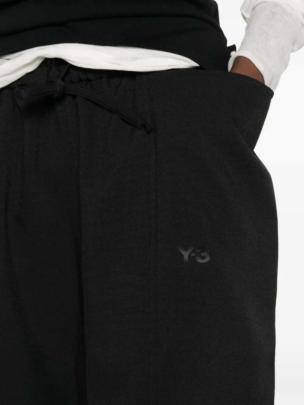 Y-3 Culotte met trekkoord Zwart