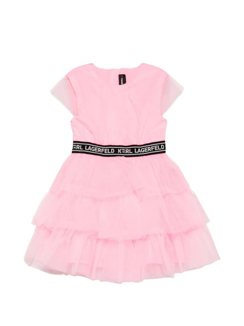 Karl Lagerfeld Kids logo-waistband dress - Rosa