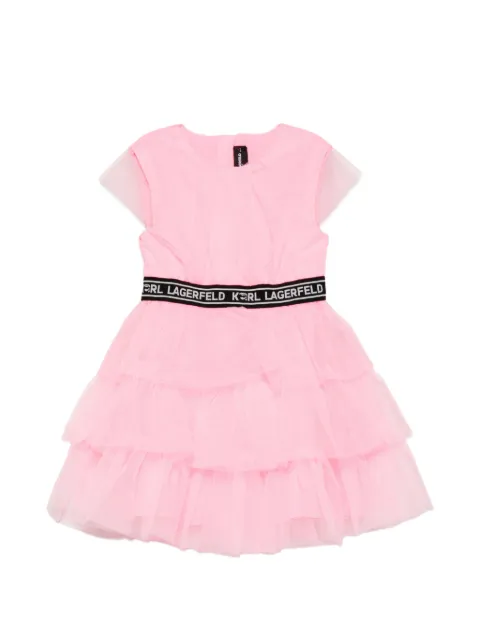 Karl Lagerfeld Kids vestido con pretina con logotipo