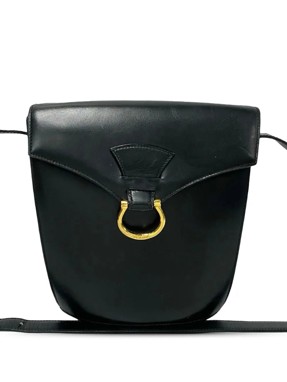Celine Pre-Owned 20th Century Leather Horseshoe crossbody bag - Black