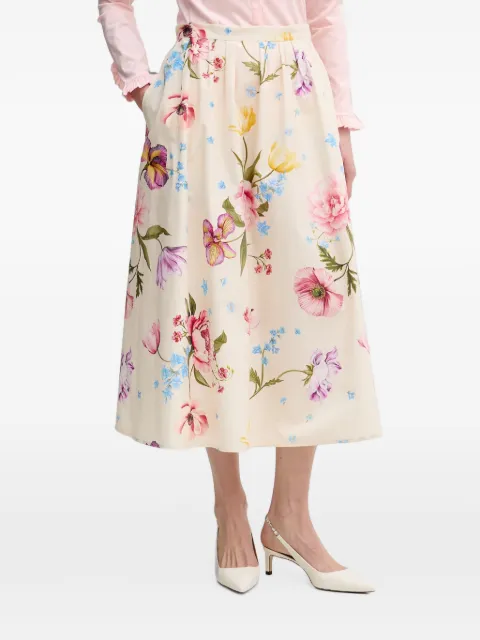 OUI falda midi con estampado floral