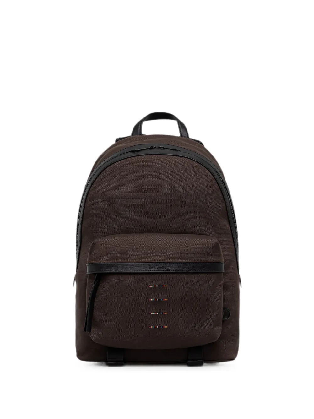 Paul Smith Signature Stripe canvas backpack - Marrone