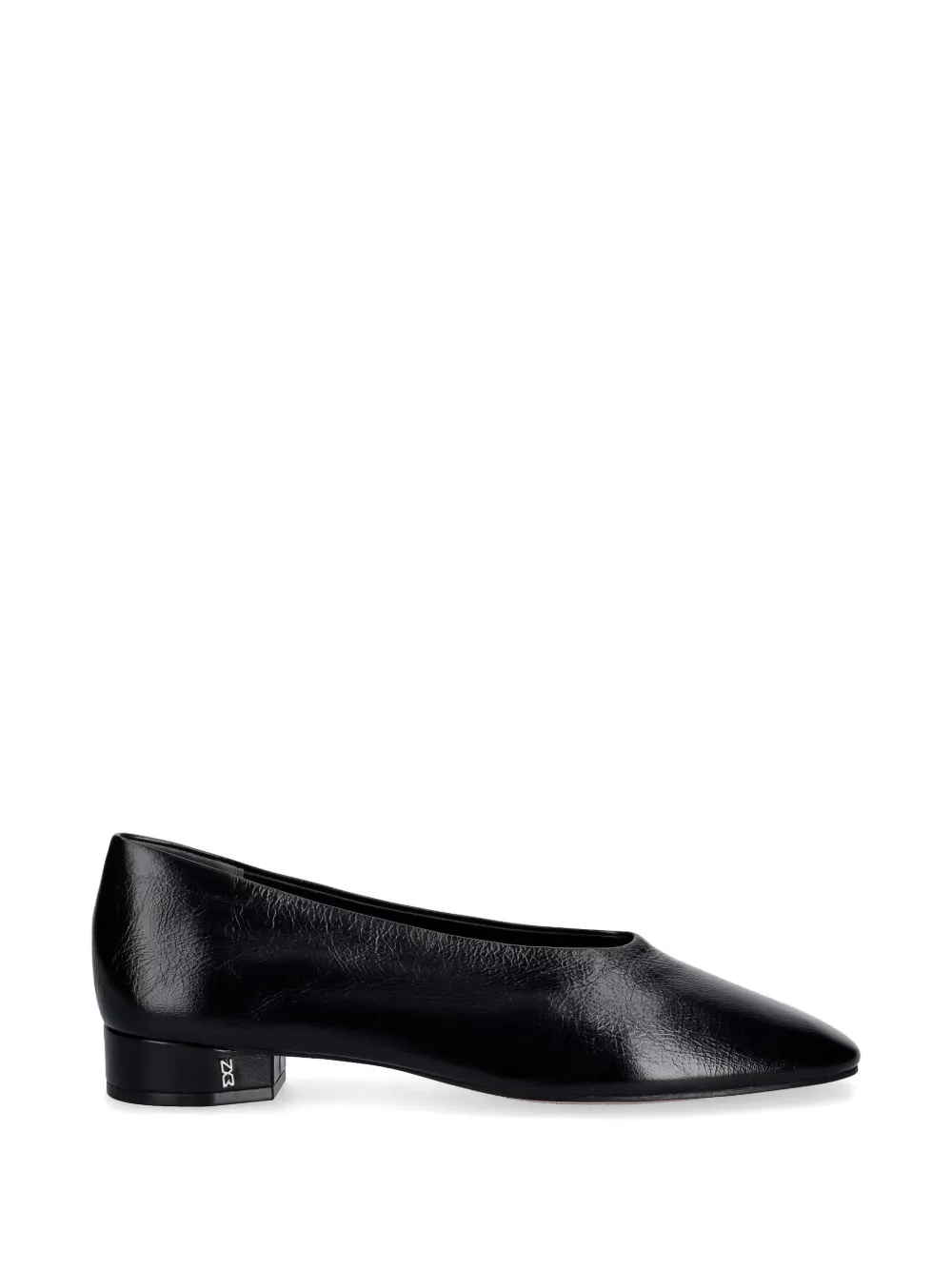 Nokwol Art Square-toe Ballet Flats In Black