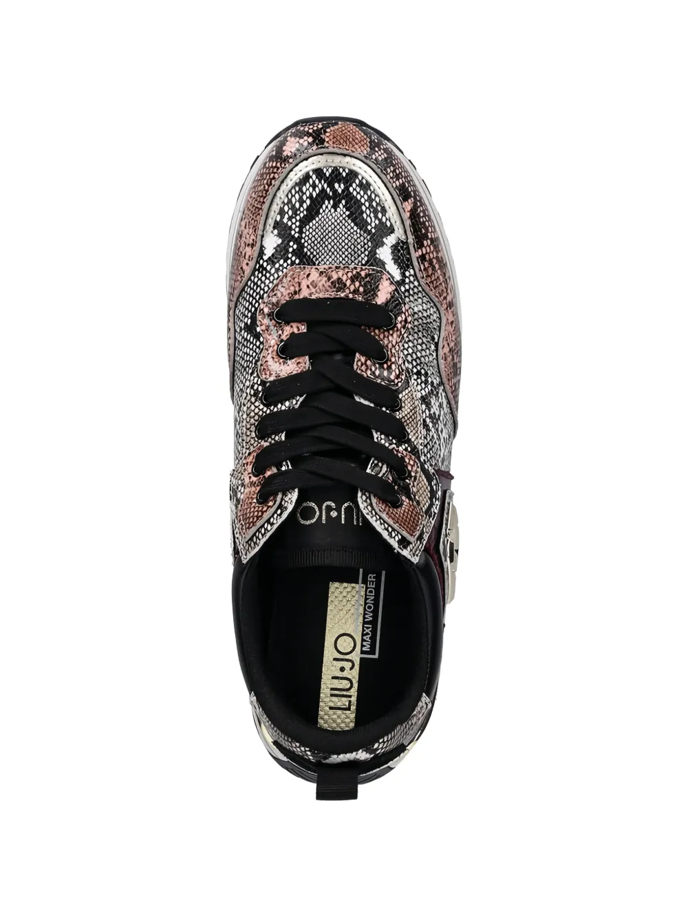 LIU JO Sneakers met slangenleer-effect Beige