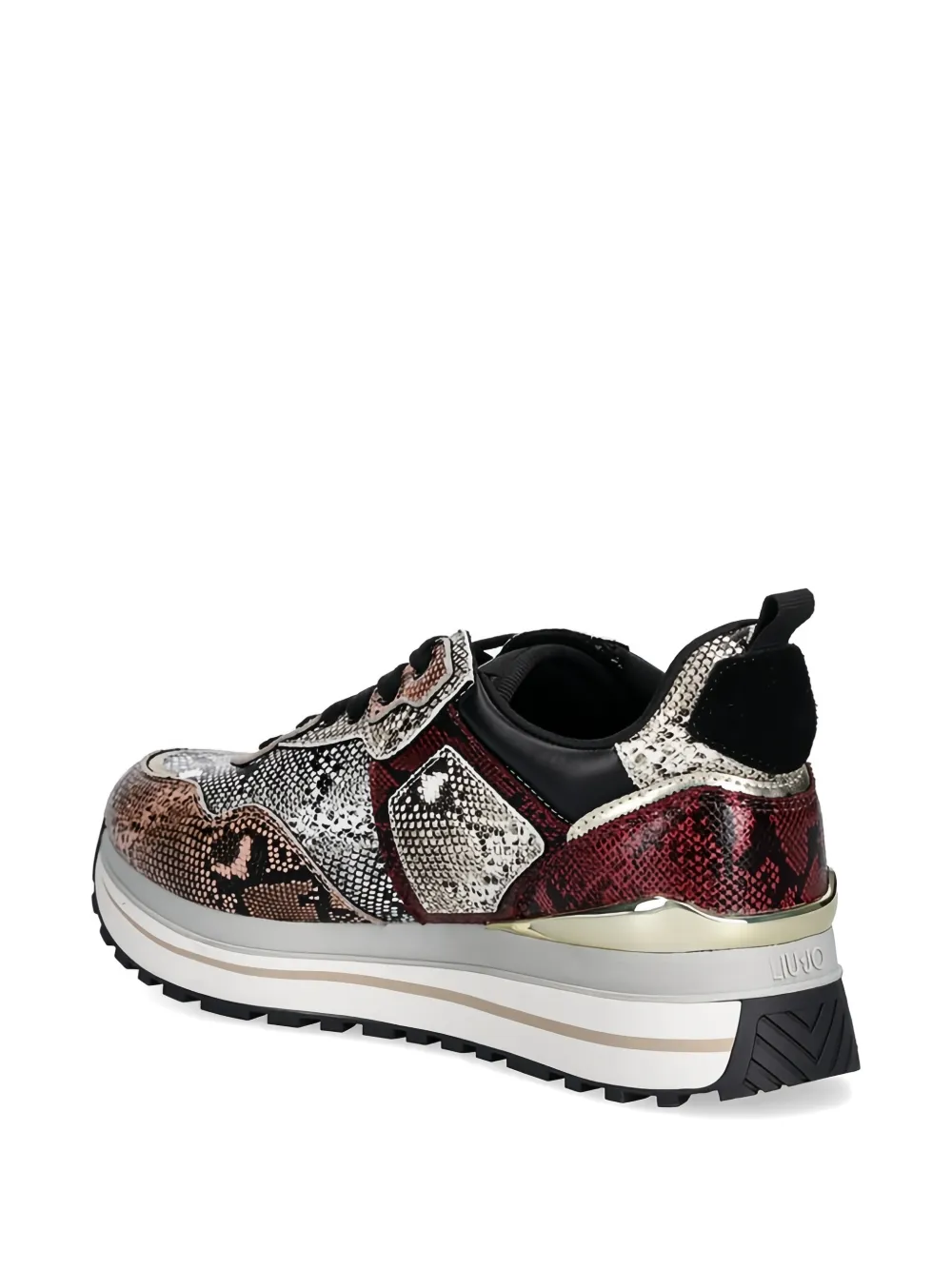 LIU JO Sneakers met slangenleer-effect Beige