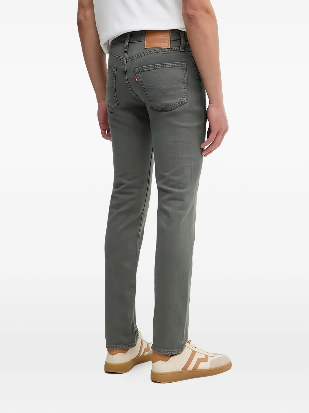 Levi's 511 slim-fit jeans met logopatch Groen