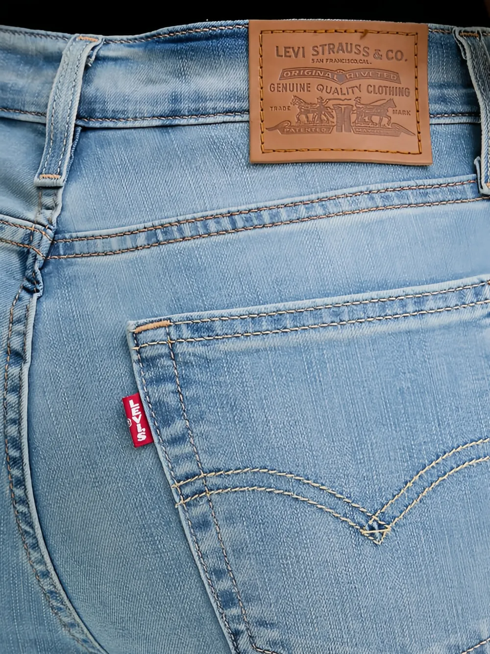 Levi's Gerafelde jeans Blauw