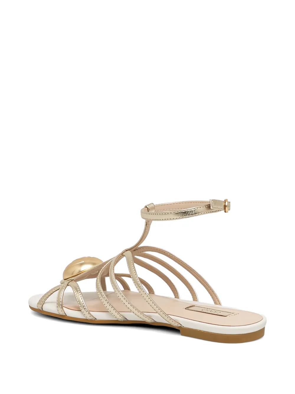 LIU JO Sandalen met T-bar en logo-detail Goud