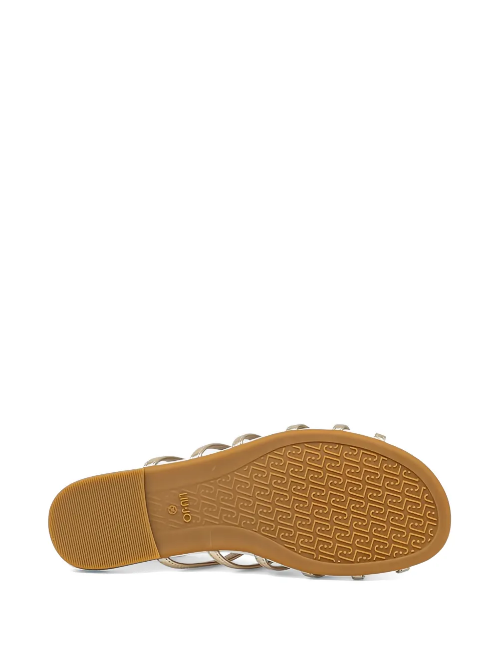 LIU JO Sandalen met T-bar en logo-detail Goud