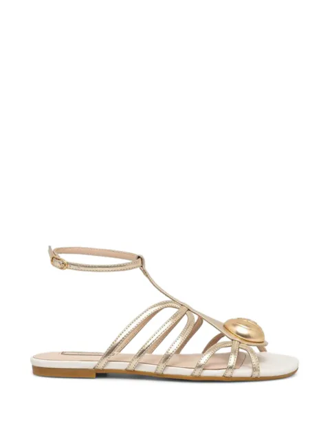 LIU JO laminated flat sandals