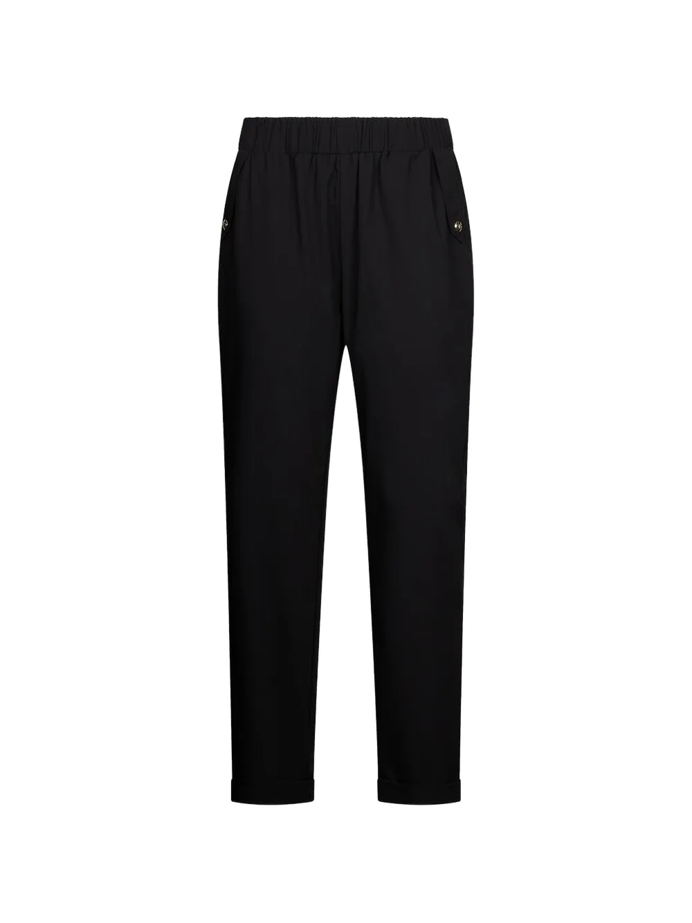 LIU JO Slim-fit broek met omgeslagen pijpen Zwart