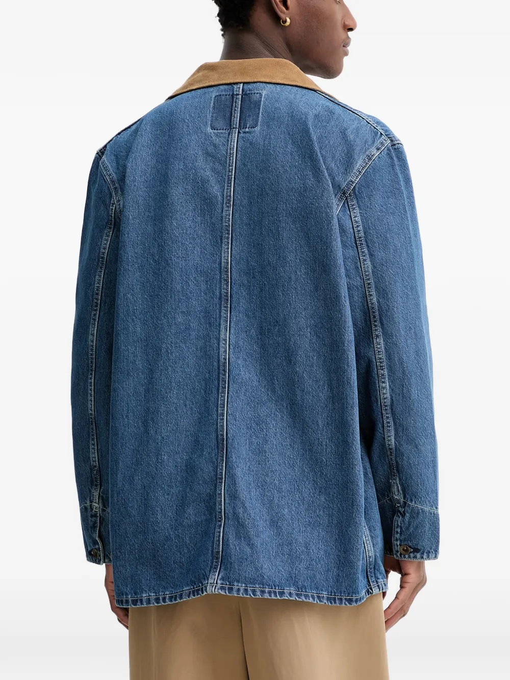 Levi's Updated to Broadway x Workwear denim jack met ribfluwelen kraag Blauw