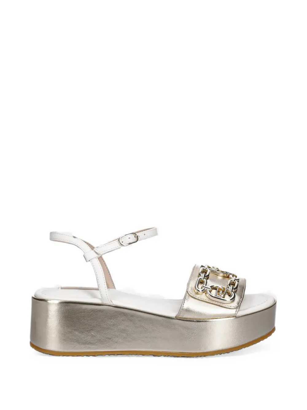 LIU JO chain-link platform sandals - Oro