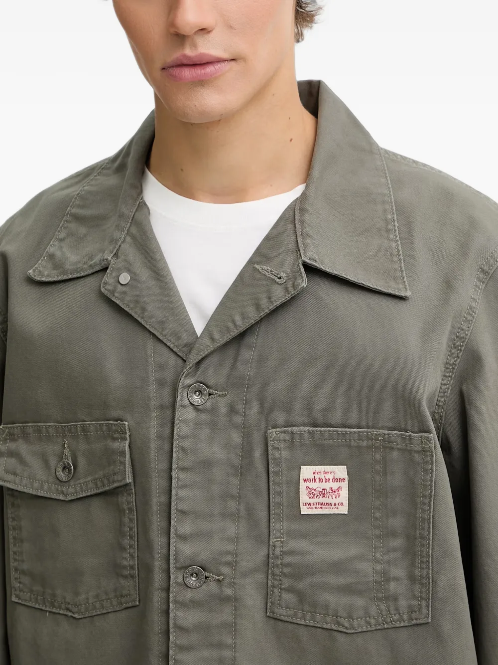 Levi's Berkley military jacket Groen