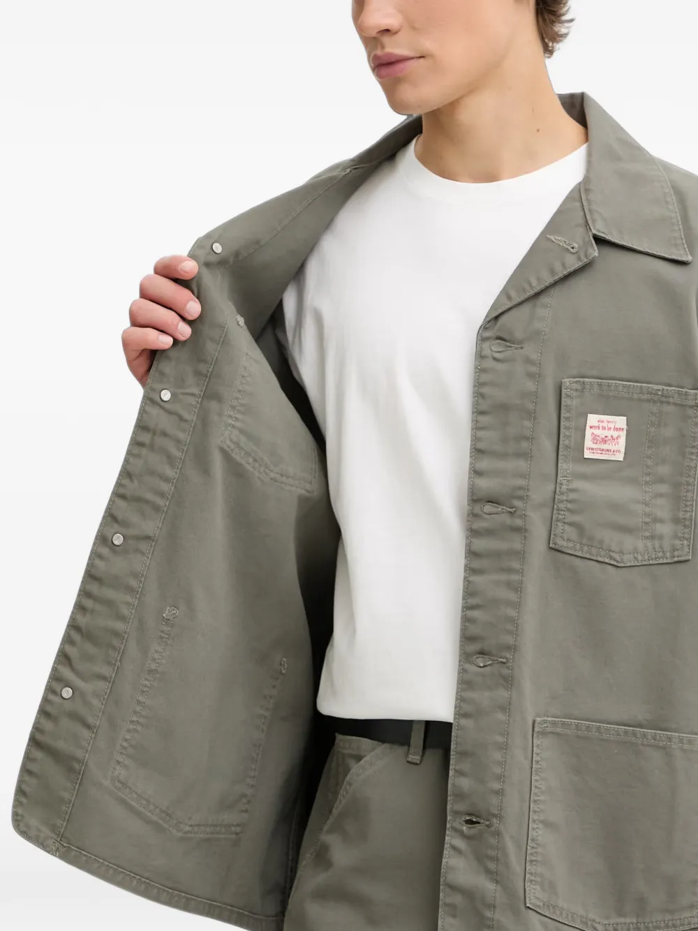 Levi's Berkley military jacket Groen