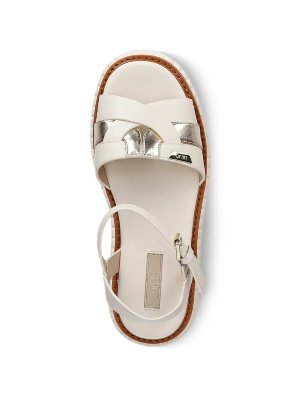 LIU JO Leren sandalen met plateauzool Wit