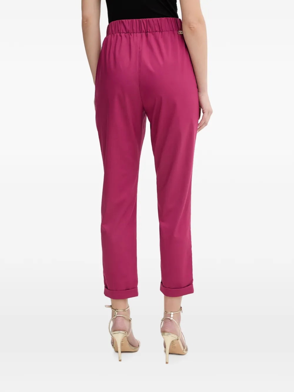 LIU JO Broek met knoopdetail Roze