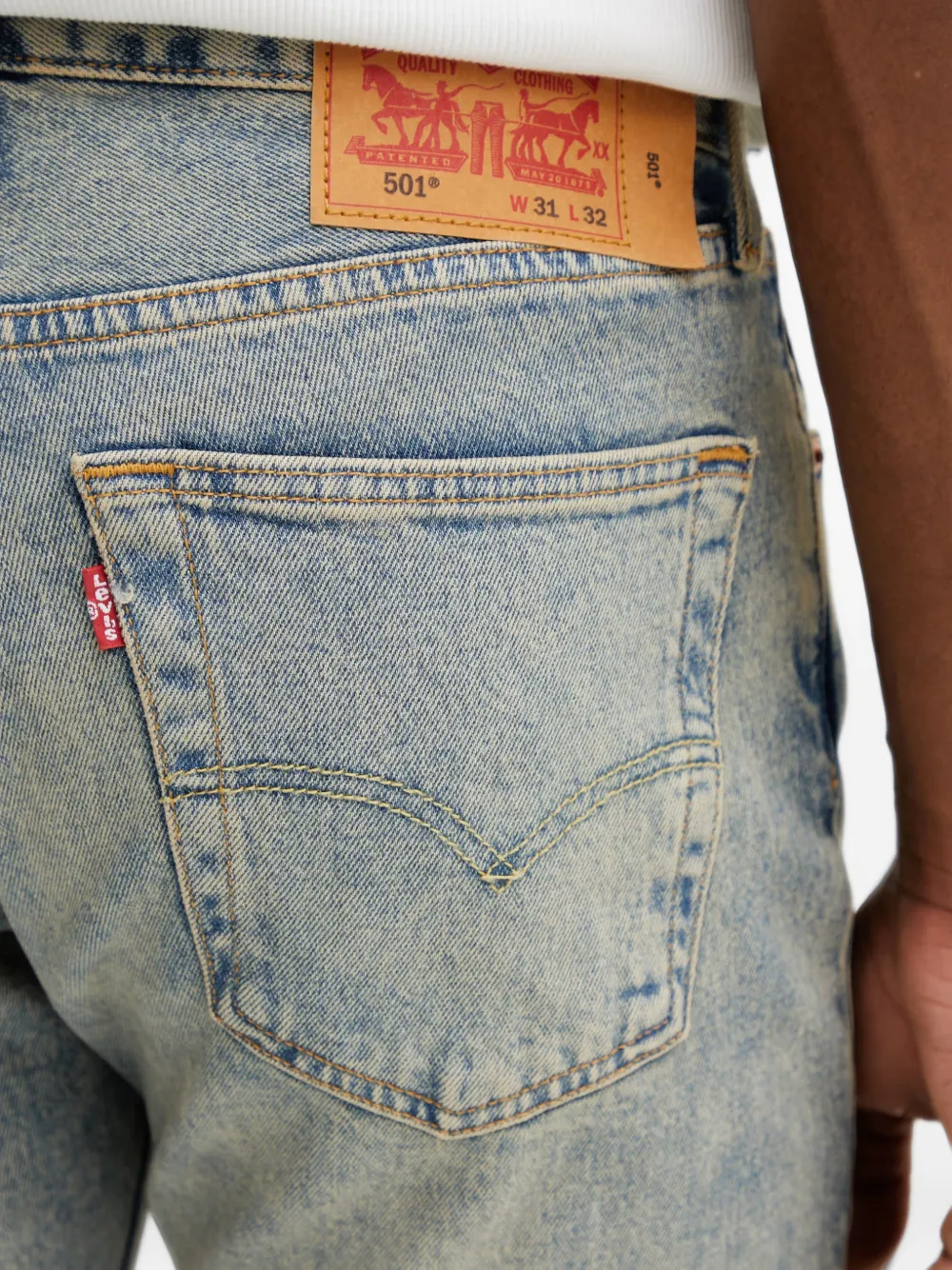 Levi's 501 denim jeans met knopen Blauw