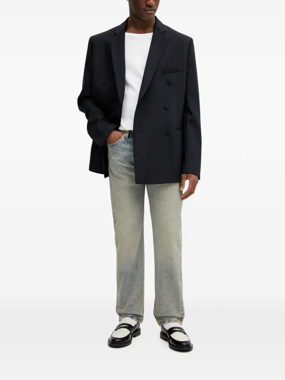 Levi's 501 denim jeans met knopen Blauw