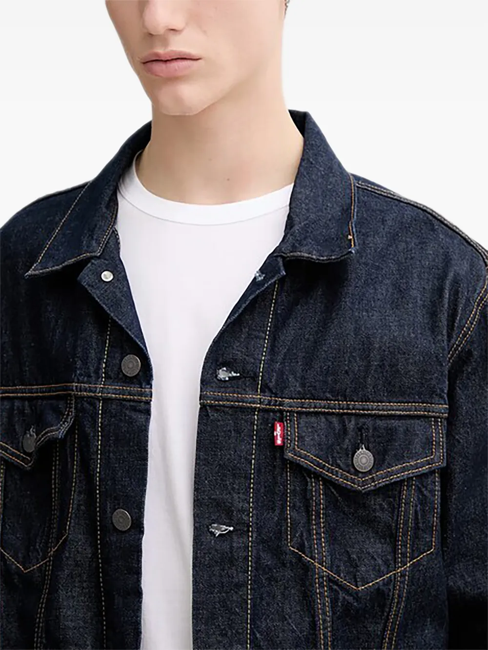 Levi's Jas met knopen Blauw