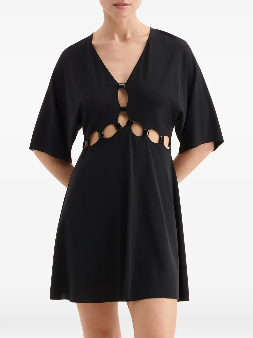 ERES Connection V-neck Cutout Dress in Multicolour, view 4