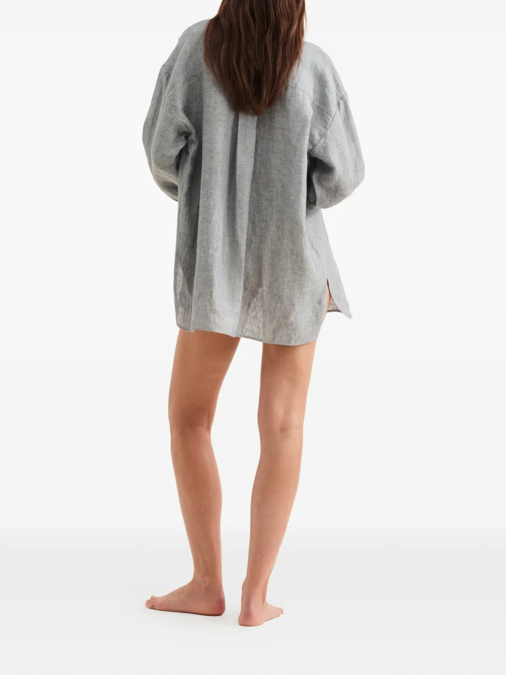 ERES Blouse met bandkraag Grijs