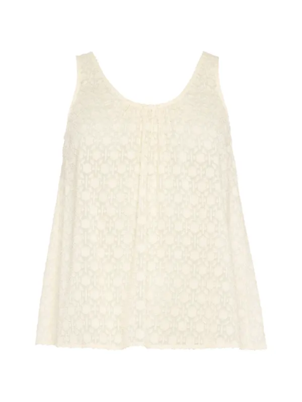 Eres Celebration Print Top in White