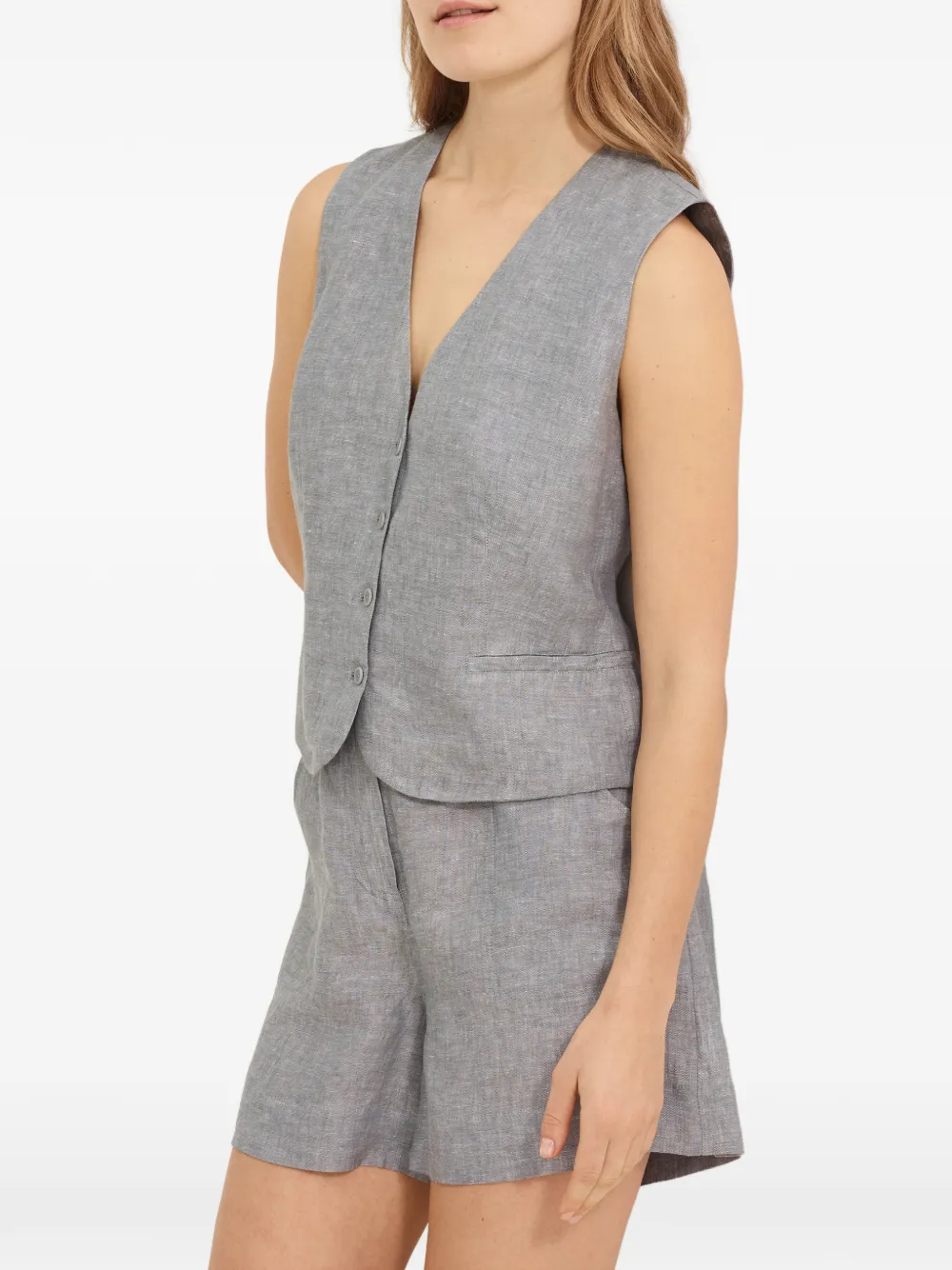 Eres Créatif Vest in Grey, view 4